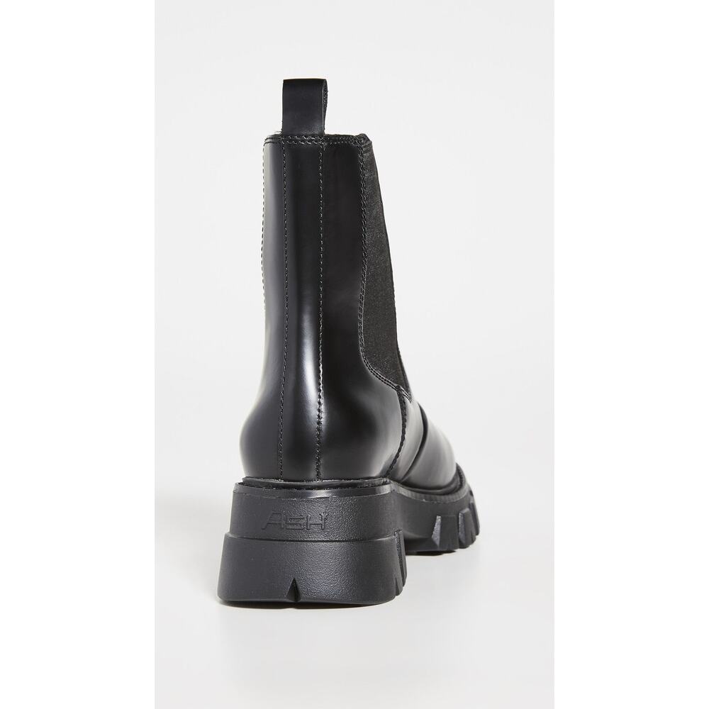 Ash Lloyd Leather Pull-On Combat Boots - 37 - Black - Picture 2 of 5